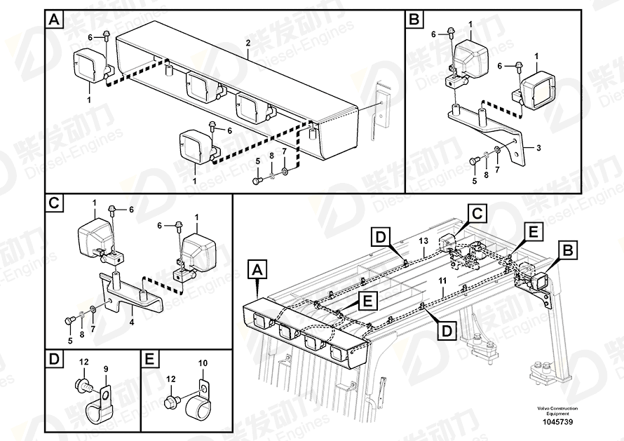 VOLVO Bracket 14611302 Drawing