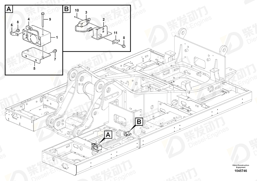 VOLVO Bracket 14600289 Drawing