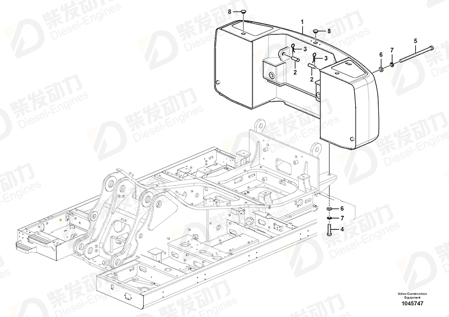VOLVO Counterweight 14589010 Drawing