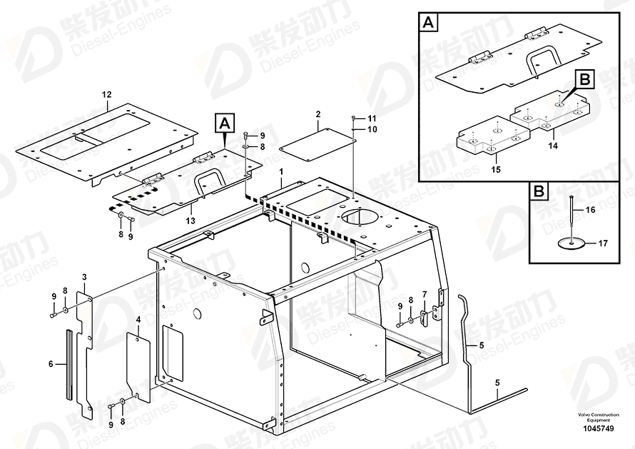 VOLVO Cover 14536129 Drawing