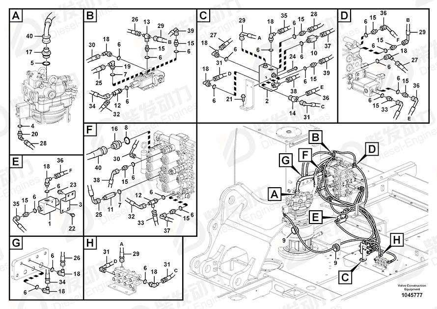 VOLVO Screw 13965180 Drawing