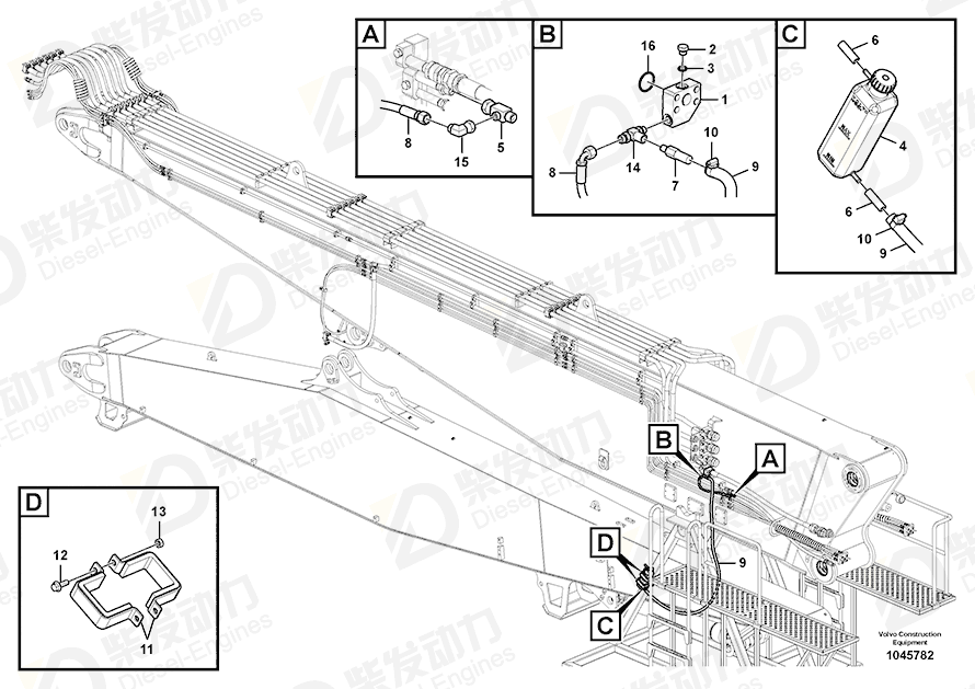 VOLVO Fitting 14615372 Drawing