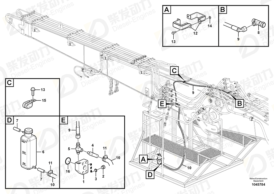 VOLVO T-nipple 14603813 Drawing