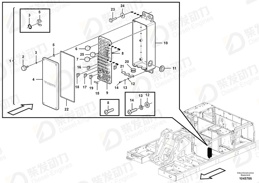 VOLVO Fuse box 14632817 Drawing