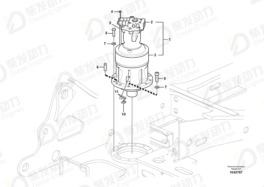VOLVO Drive unit 14666141 Drawing VOLVO Drive unit 14666141 Drawing