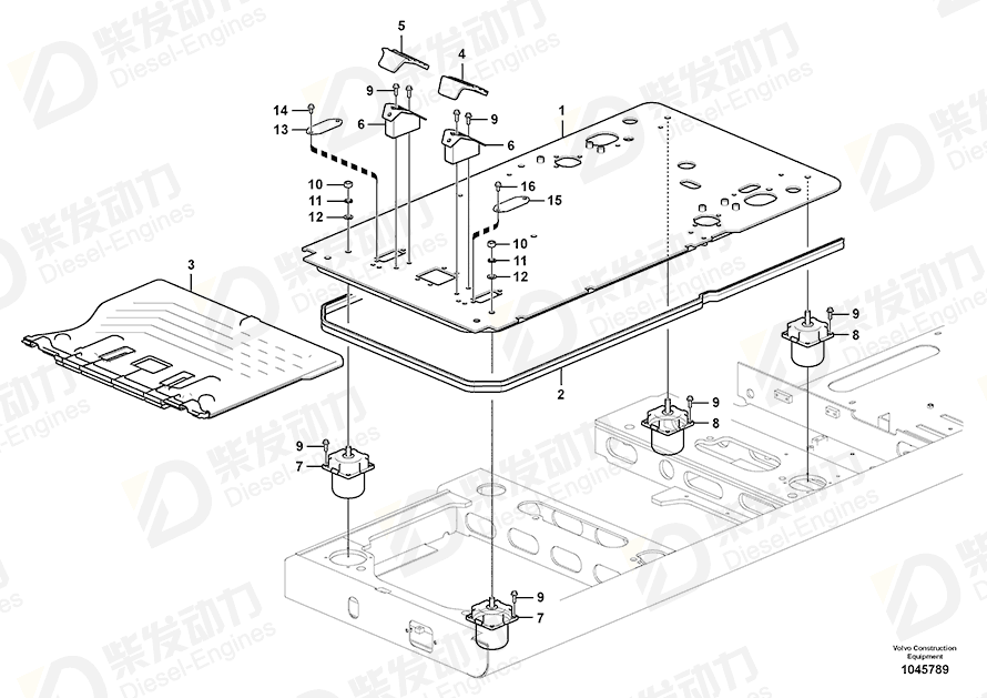 VOLVO Bracket 14534434 Drawing