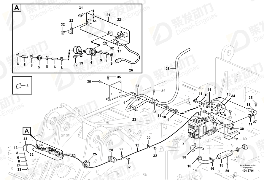 VOLVO Cable harness 14540078 Drawing