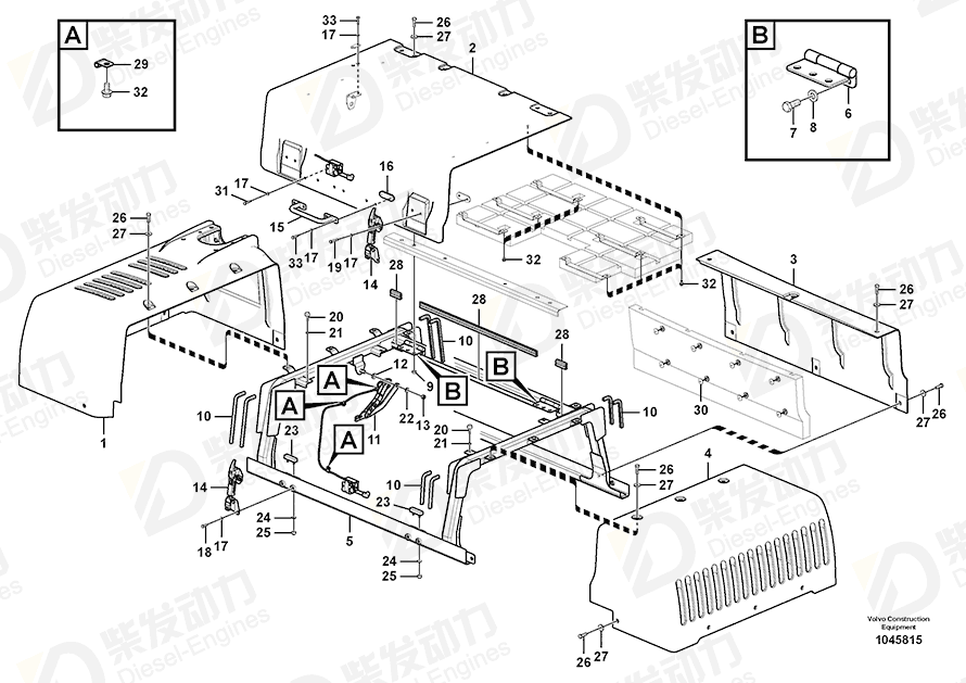 VOLVO Cover 14607624 Drawing