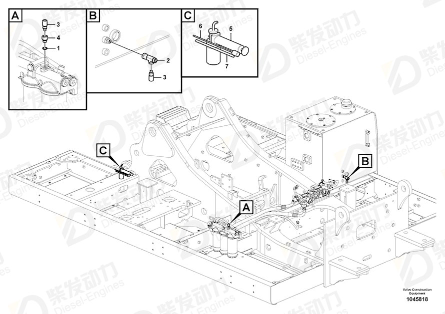VOLVO Vacuum pump 11411003 Drawing VOLVO Vacuum pump 11411003 Drawing