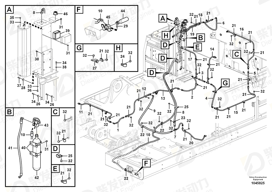 VOLVO Nozzle 15082000 Drawing