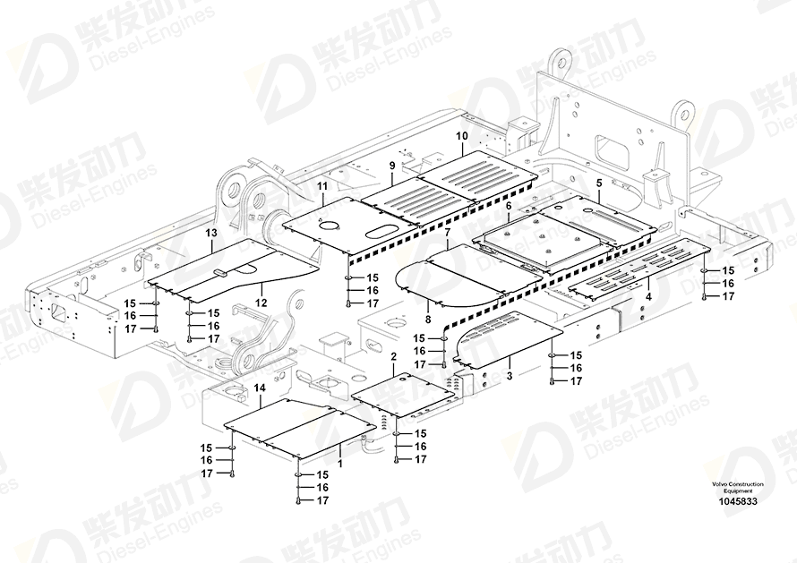 VOLVO Cover 14556384 Drawing