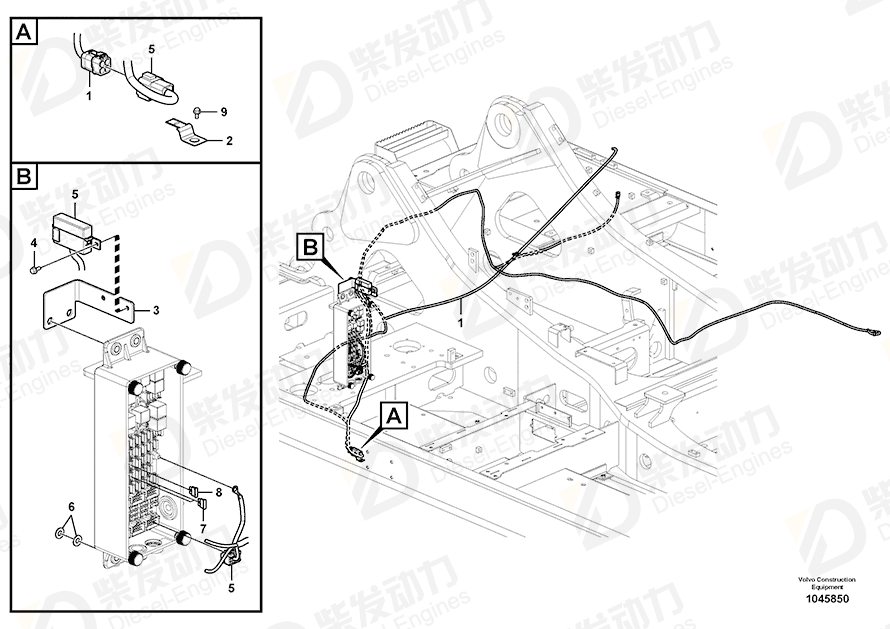 VOLVO Fuse box 14579840 Drawing