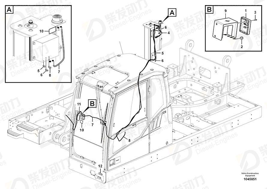 VOLVO Cable harness 16811851 Drawing