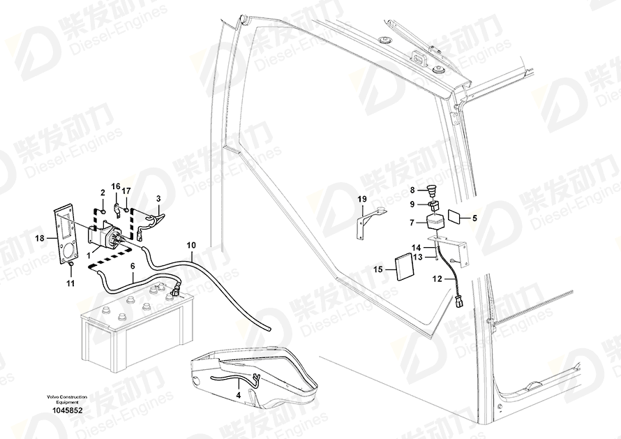 VOLVO Cable harness 14562389 Drawing