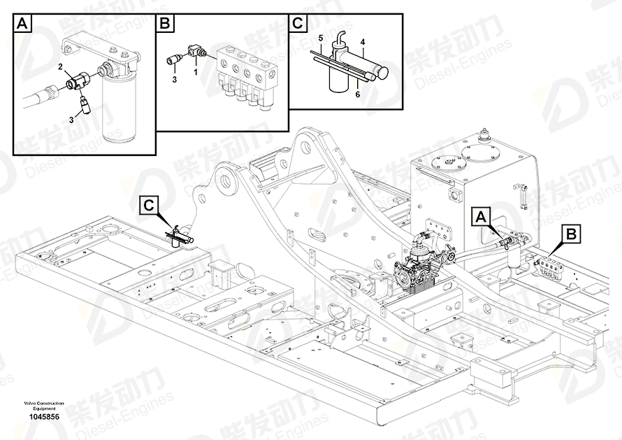 VOLVO T-nipple 14563357 Drawing