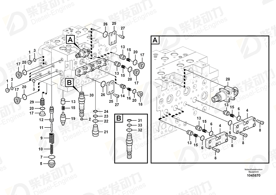 VOLVO Control plunger 14577729 Drawing
