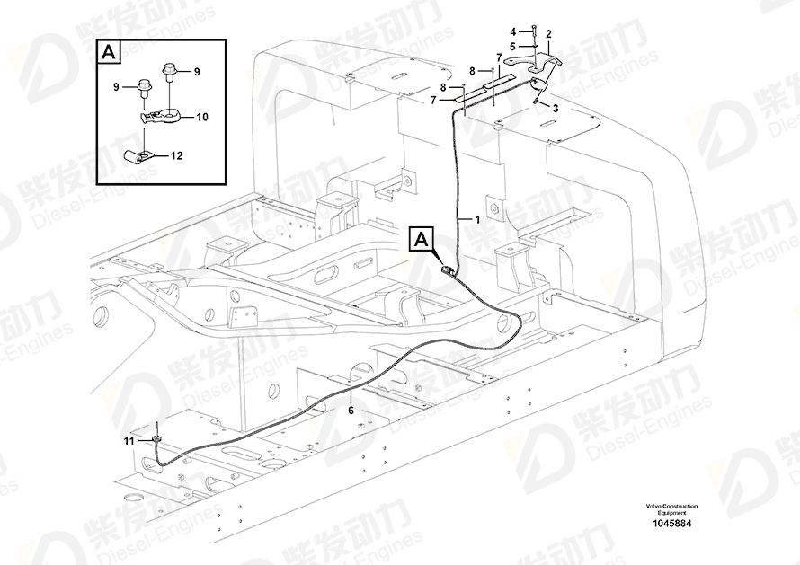 VOLVO Cable harness 14603149 Drawing