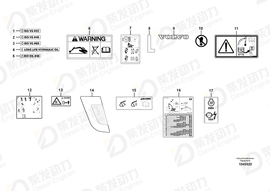 VOLVO Decal 14626678 Drawing