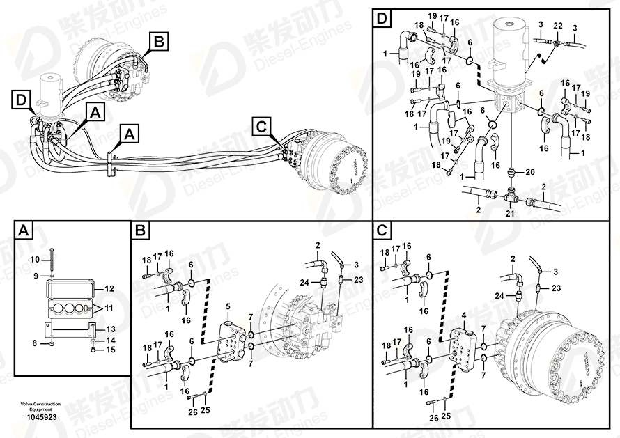 VOLVO Bracket 14531001 Drawing