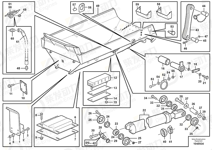 VOLVO Hose assembly 15410692 Drawing VOLVO Hose assembly 15410692 Drawing