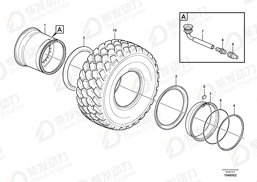 VOLVO Lock ring 11195184 Drawing