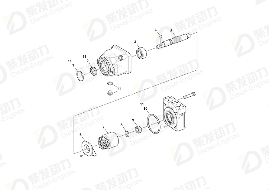 VOLVO Roller bearing 11704548 Drawing VOLVO Roller bearing 11704548 Drawing