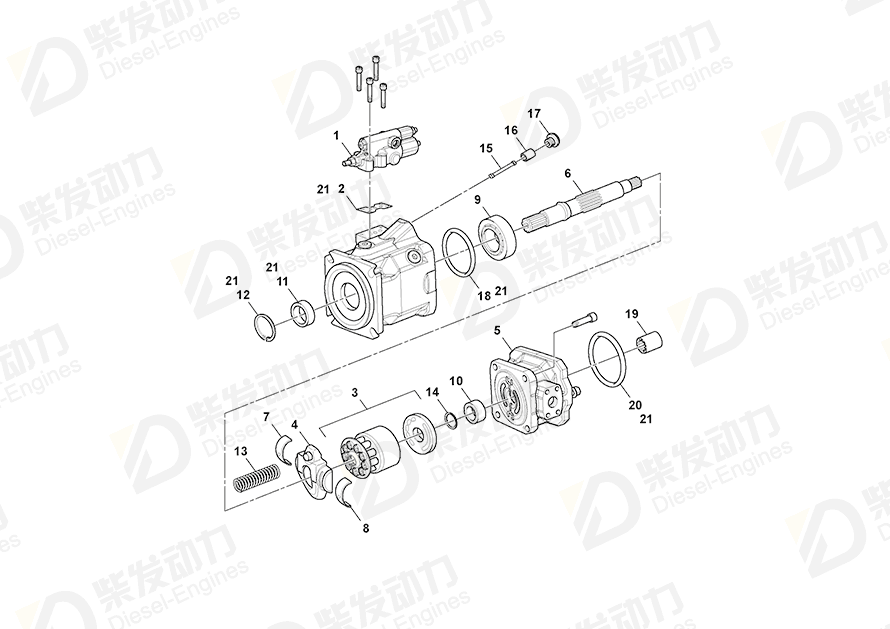 VOLVO Splined Coupling 11716483 Drawing