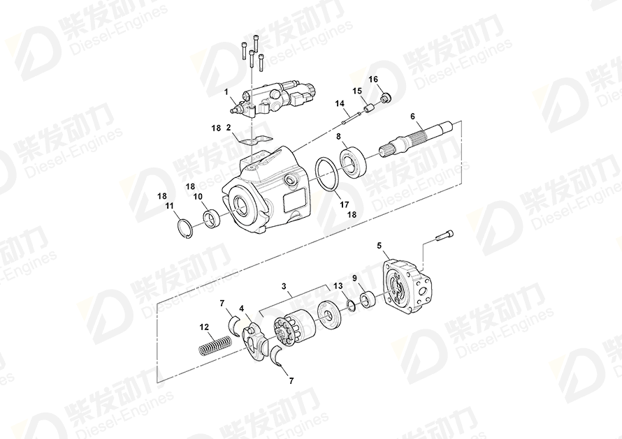 VOLVO Control valve 15043827 Drawing