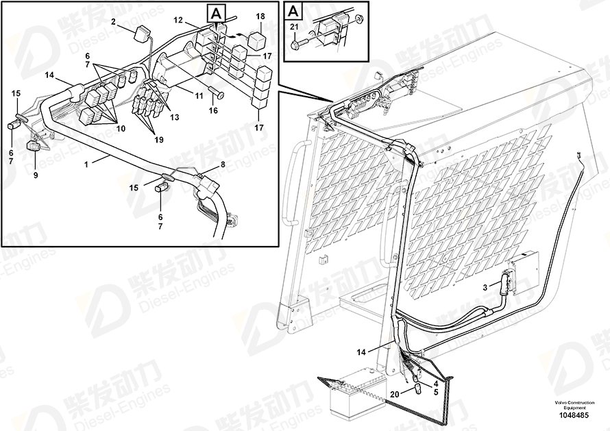 VOLVO Housing 964167 Drawing