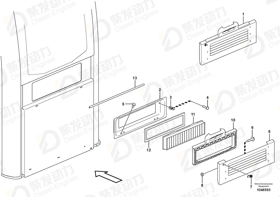 VOLVO Filter retainer 11205414 Drawing VOLVO Filter retainer 11205414 Drawing