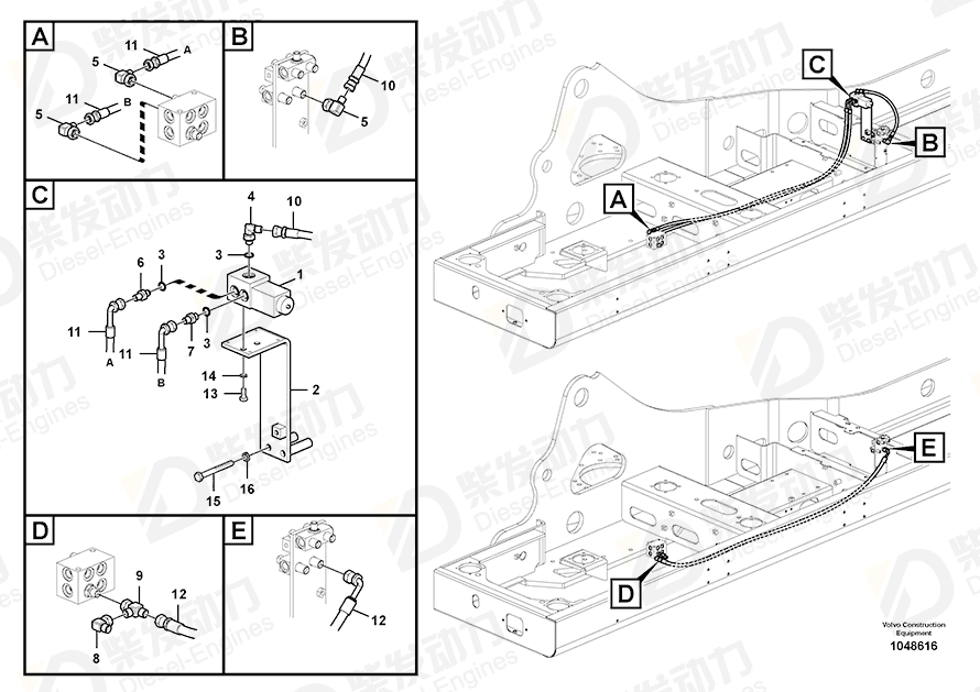 VOLVO Bracket 14543538 Drawing