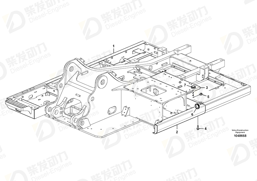 VOLVO Plate 14351328 Drawing