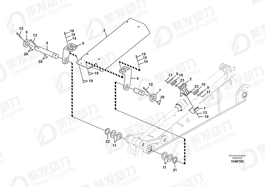 VOLVO Clamp 14569324 Drawing