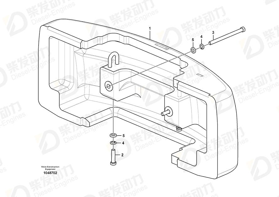 VOLVO Counterweight 14601401 Drawing