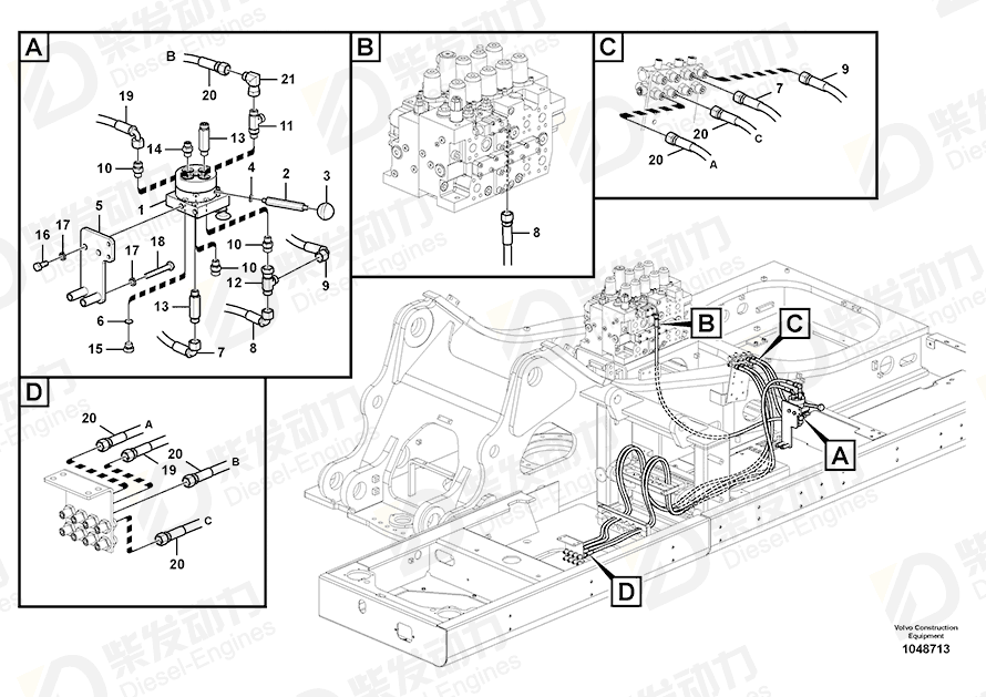 VOLVO Bracket 14603817 Drawing