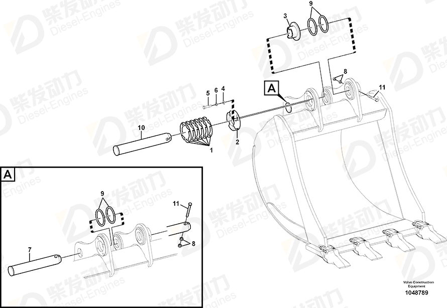 VOLVO Hexagon screw SA9011-21626 Drawing