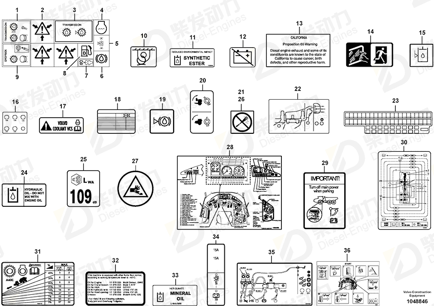 VOLVO Decal 15027727 Drawing