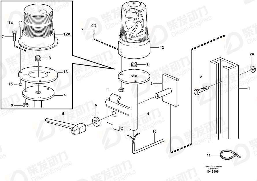 VOLVO Cable harness 11125743 Drawing