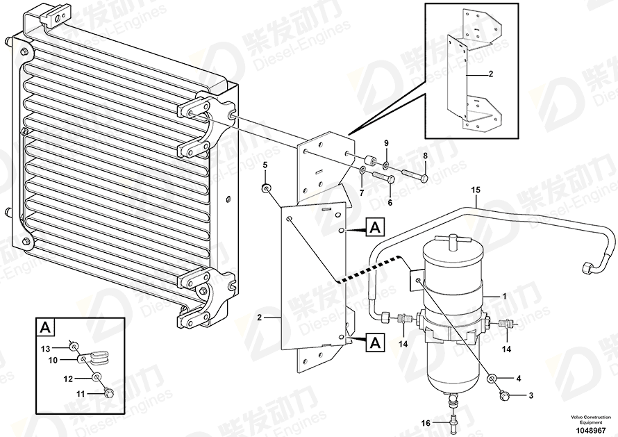 VOLVO Bracket 15100745 Drawing