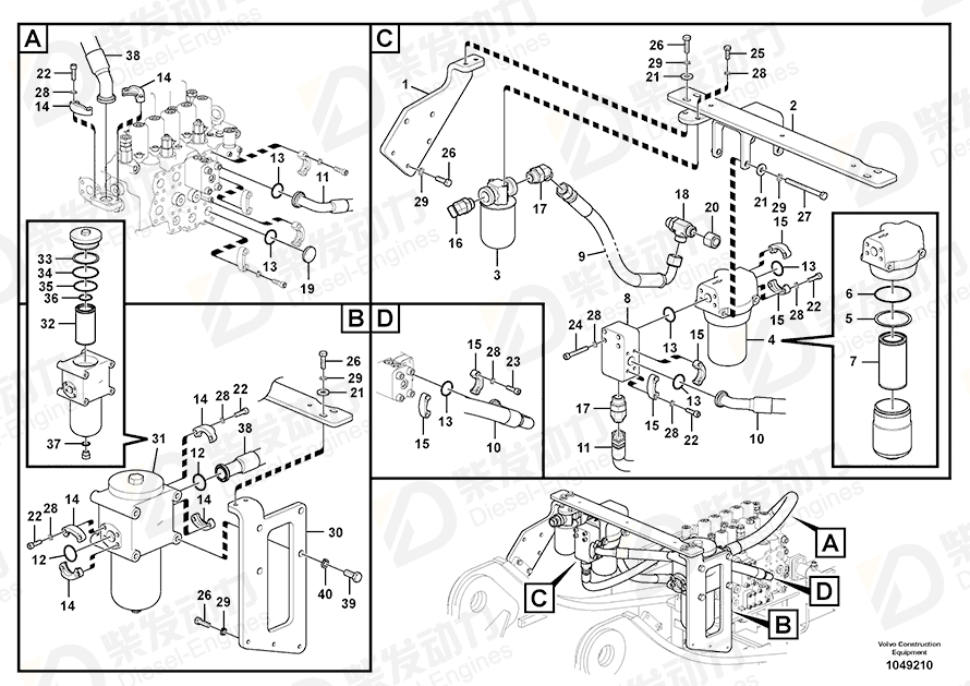 VOLVO Bracket 14565428 Drawing