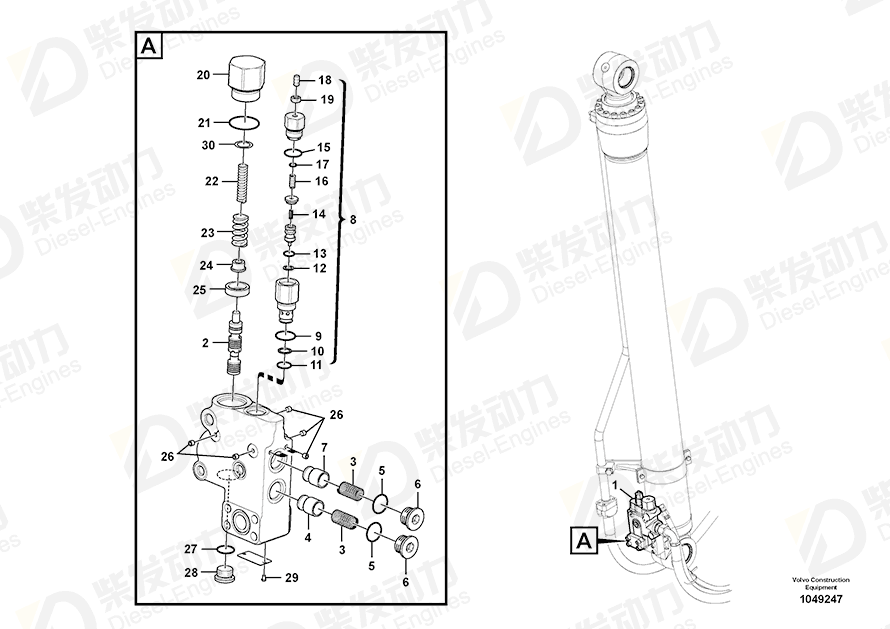 VOLVO Control valve 14549886 Drawing VOLVO Control valve 14549886 Drawing