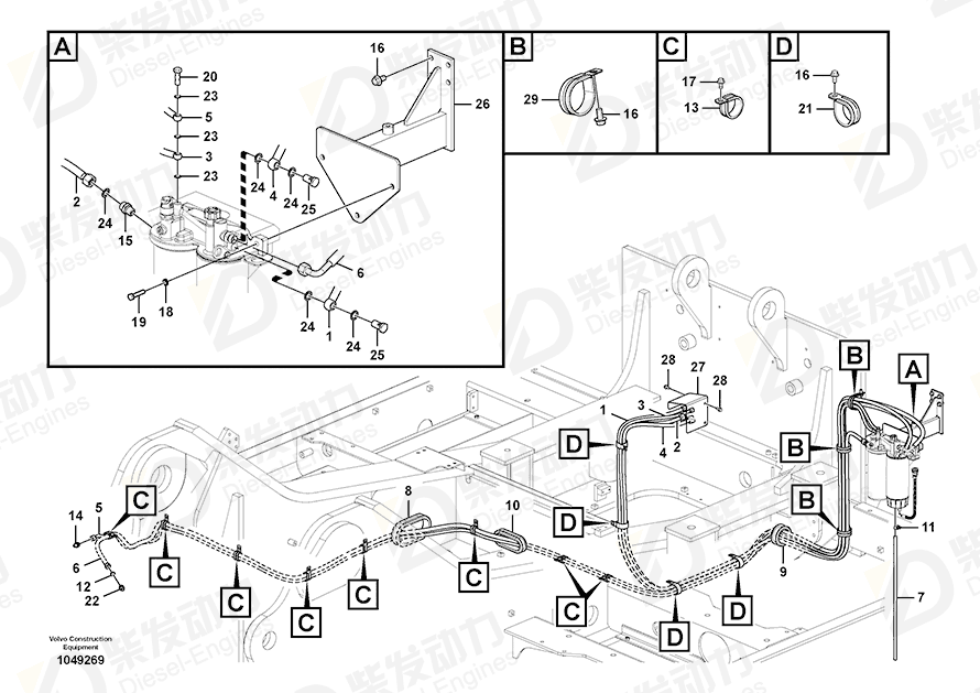 VOLVO Hollow screw 25167 Drawing