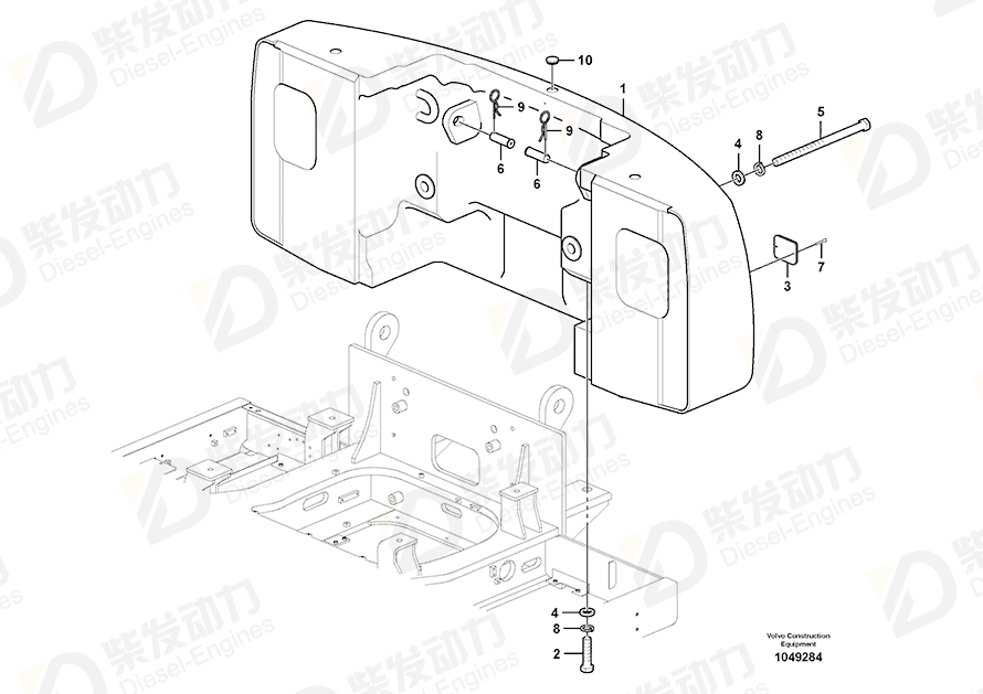 VOLVO Counterweight 14560760 Drawing