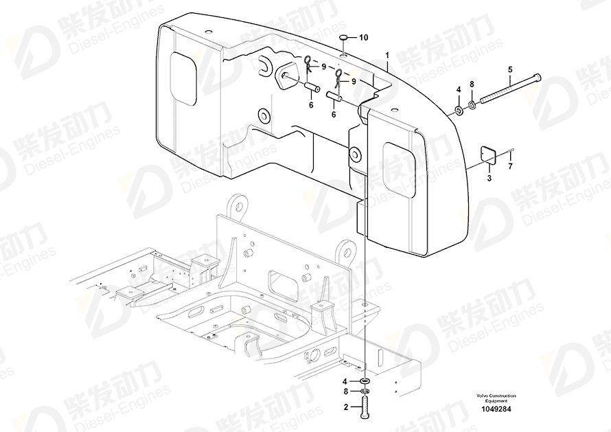 VOLVO Counterweight 14560760 Drawing VOLVO Counterweight 14560760 Drawing