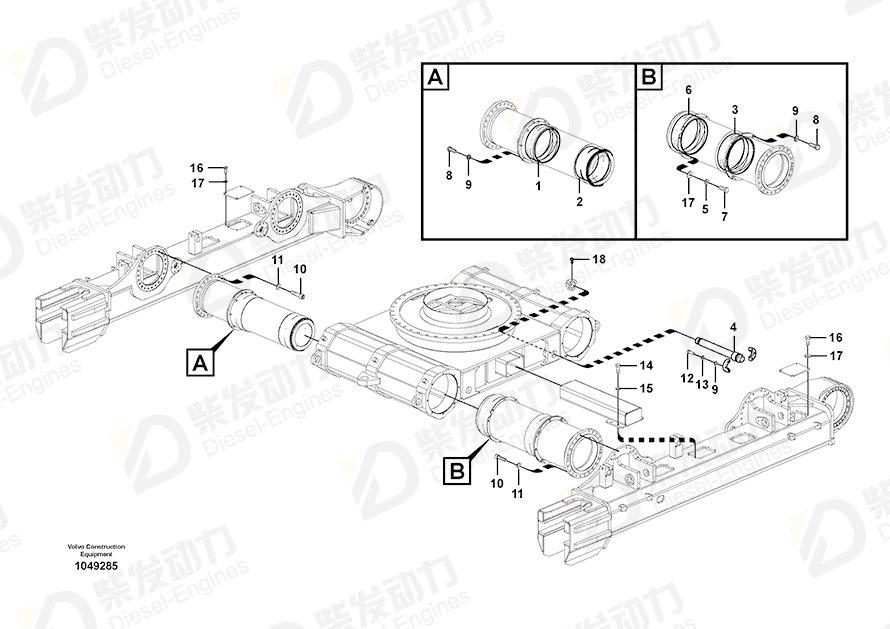 VOLVO Bushing 14598438 Drawing