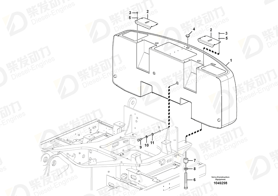 VOLVO Hexagon screw 991649 Drawing VOLVO Hexagon screw 991649 Drawing