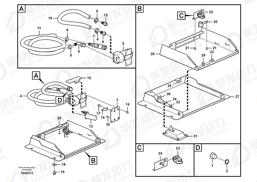 VOLVO Bracket 14539108 Drawing