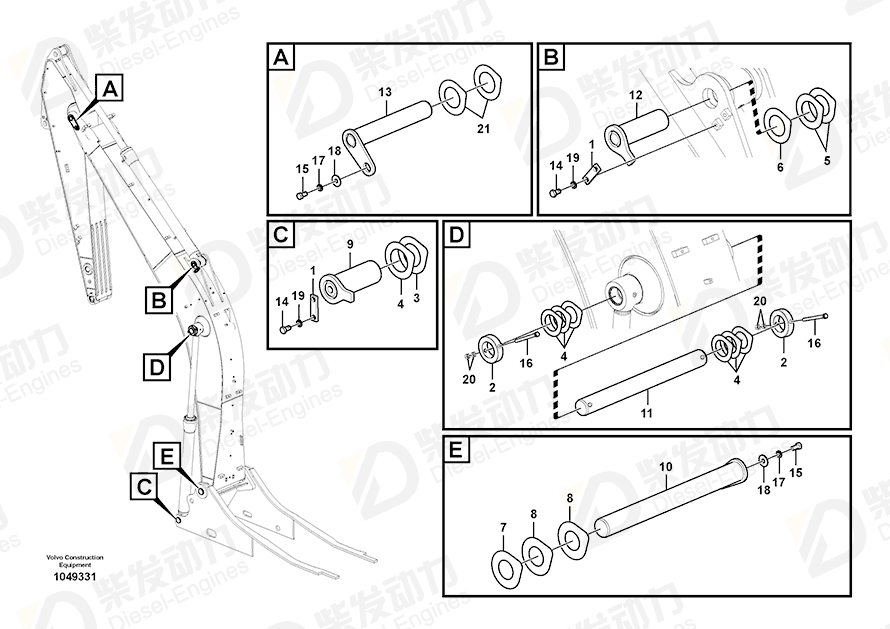 VOLVO Pin 14510958 Drawing