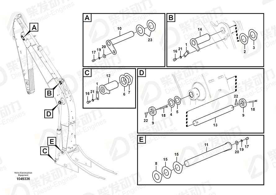 VOLVO Pin 14550069 Drawing