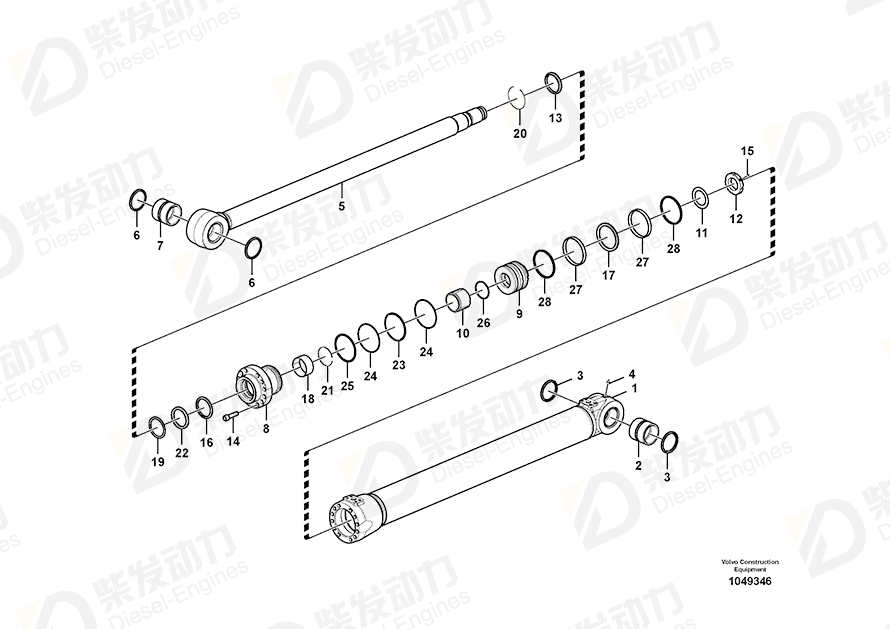 VOLVO Bushing 14512447 Drawing